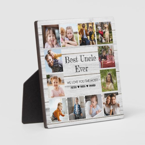 Best Uncle Ever 12 Photo Collage  Plaque