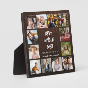 Best Uncle Ever 12 Photo Collage Plaque
