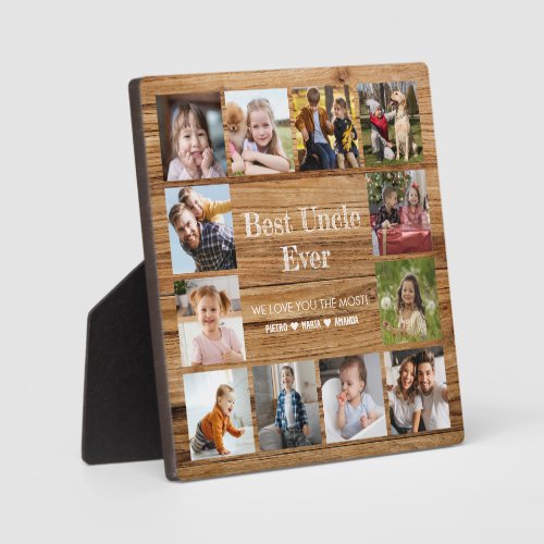 Best Uncle Ever 12 Photo Collage  Plaque