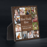 Best Uncle Ever 12 Photo Collage  Plaque<br><div class="desc">Create your own photo collage board with 12 of your favorite photos with a white background. Customize with photos of grandchildren. Makes a treasured keepsake gift for grandma on birthday,  mother's day,  grandparent's day,  etc.</div>
