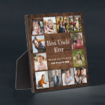 Best Uncle Ever 12 Photo Collage Plaque<br><div class="desc">Create your own photo collage board with 12 of your favorite photos with a white background. Customize with photos of grandchildren. Makes a treasured keepsake gift for grandma on birthday, mother's day, grandparent's day, etc.</div>