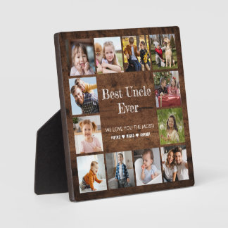 Best Uncle Ever 12 Photo Collage  Plaque