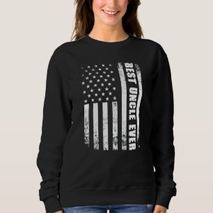 Best Uncle Ever American Flag Pregnancy Announceme Sweatshirt