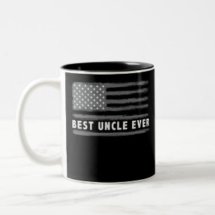 Best Uncle Ever American Flag Two-Tone Coffee Mug