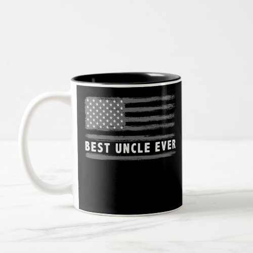 Best Uncle Ever American Flag Two_Tone Coffee Mug