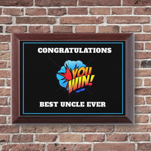Best Uncle Ever Award Plaque
