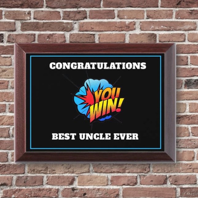 Best Uncle Ever Award Plaque (Creator Uploaded)
