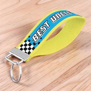 Best Uncle Ever Estd 20XX Motorsport Racing Wrist Keychain