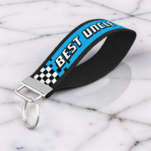 Best Uncle Ever Estd 20XX Motorsport Racing Wrist Keychain
