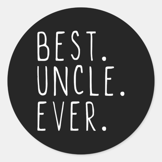 Best Uncle Ever Family Cool  Classic Round Sticker (Front)