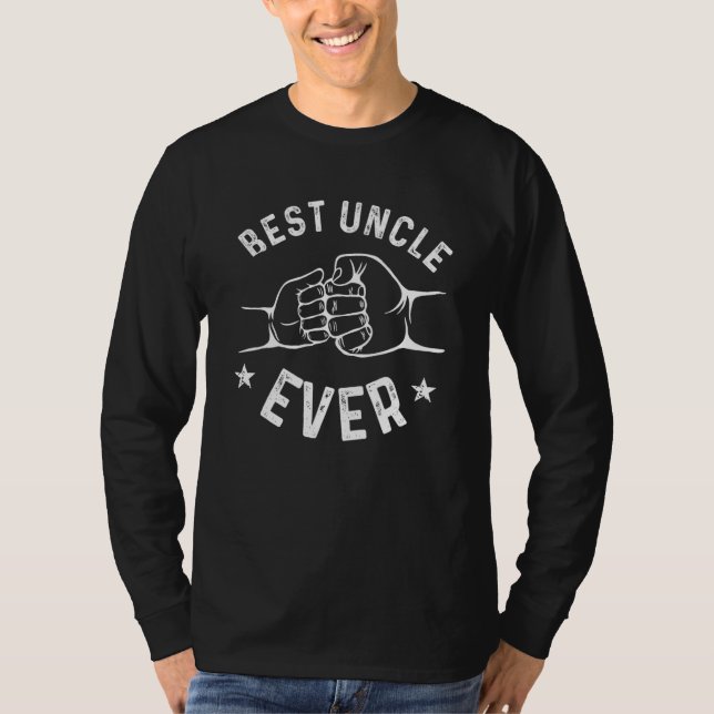 Best Uncle Ever Fist Bump  Uncle Fathers Day Tees  (Front)