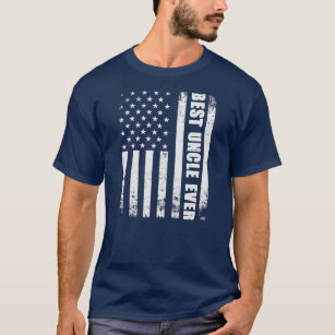 Best Uncle Ever Men American Flag USA Decor Uncle T-Shirt