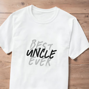 Best Uncle Ever Modern Black and White Grunge T-Shirt