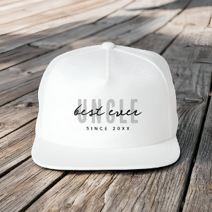 Best Uncle Ever Modern Elegant Simple Father's Day Snap Back Hat