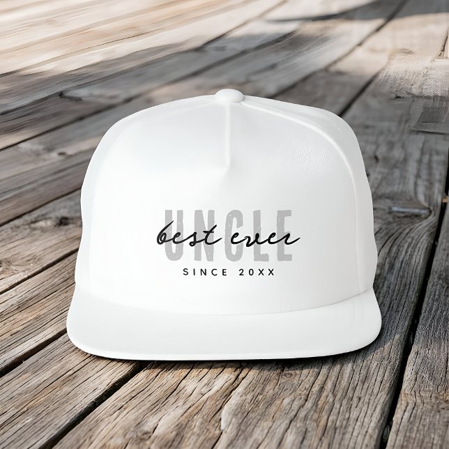 Best Uncle Ever Modern Elegant Simple Father's Day Snap Back Hat (Creator Uploaded)