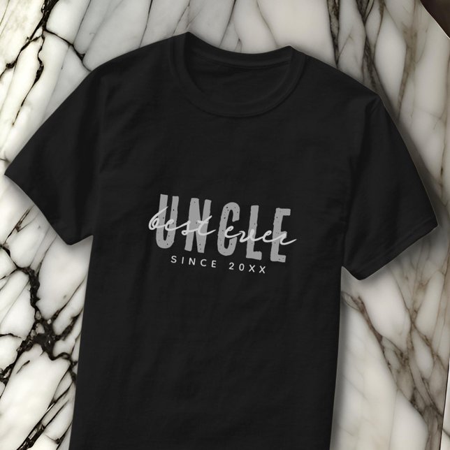 Best Uncle Ever Modern Elegant Simple Father's Day T-Shirt (Creator Uploaded)