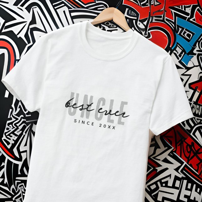 Best Uncle Ever Modern Elegant Simple Father's Day T-Shirt (Creator Uploaded)