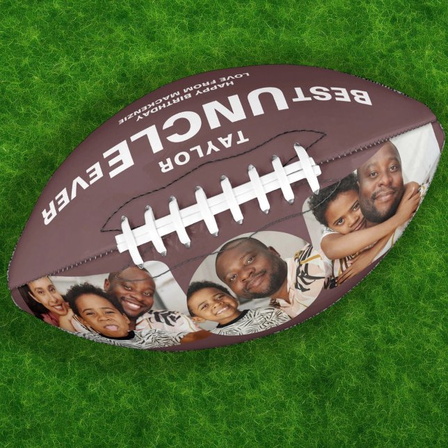 Best Uncle Ever Personalized Photo and Text Football (Best Uncle Ever Personalized Photo and Text Football by Ricaso. Photo gifts for sports fans.)