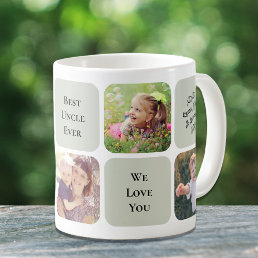 Best Uncle Ever Personalized Photos Coffee Mug