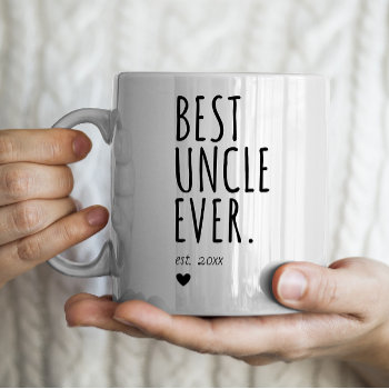 Best Uncle Ever - Personalized Year Coffee Mug by freshpaperie at Zazzle
