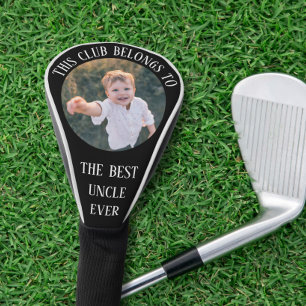 Best Uncle Ever Photo Black Golf Head Cover