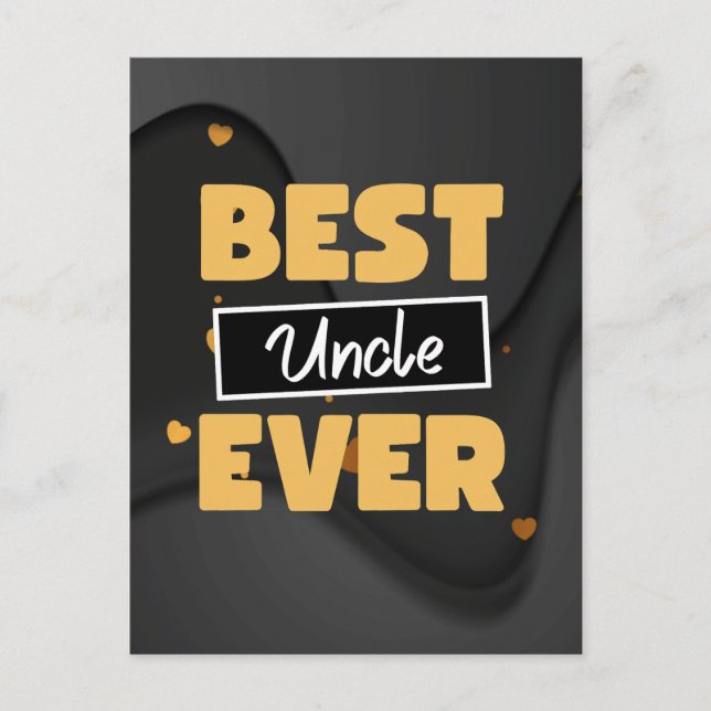Best Uncle ever Postcard (Front)
