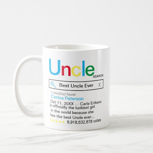 Best Uncle Ever Search engine Result message Coffee Mug