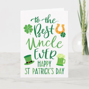 Best Uncle Ever St Patrick's Day Typography Card