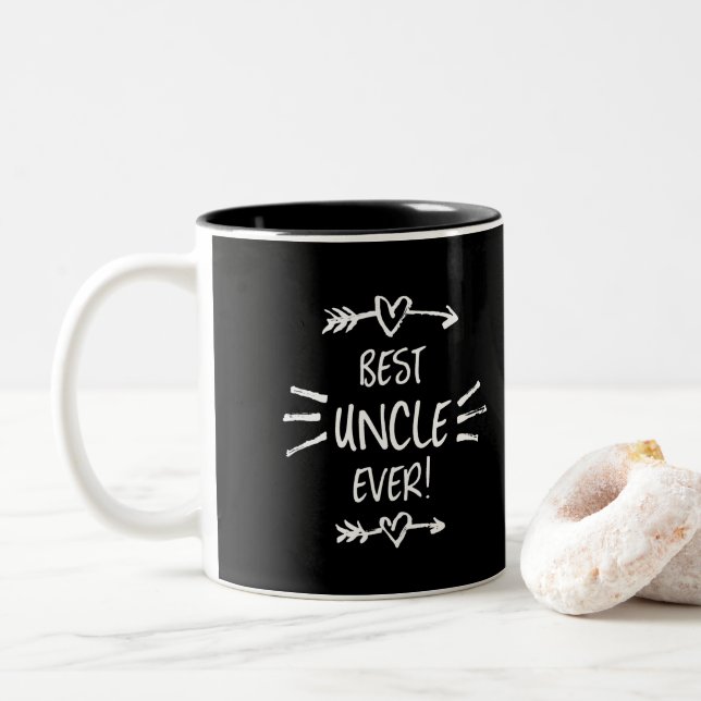 Best Uncle Ever Two-Tone Coffee Mug (With Donut)