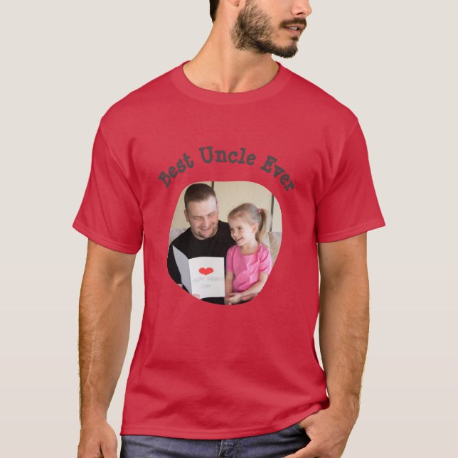 Best Uncle Ever upload your square family photo T-Shirt (Front)