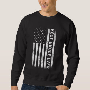 Best Uncle Ever Vintage American Flag Father's Day Sweatshirt