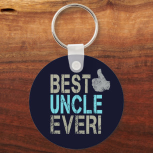 Best Uncle Ever Vintage Design With Thumb Up Keychain