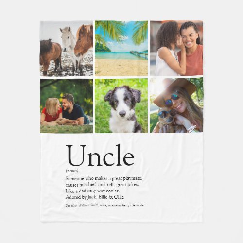 Best Uncle Funcle Definition 6 Photo Fun Fleece Blanket