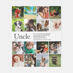 Best Uncle, Funcle Ever Definition 16 Photo Fleece Blanket