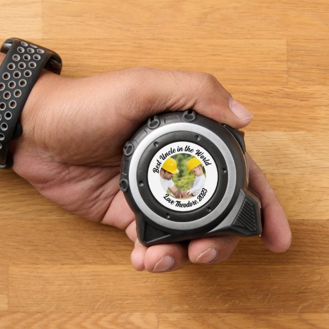 Best Uncle Gift Personalized Custom Photo Tape Measure (Home)