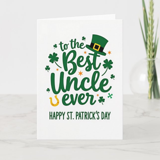 Best Uncle St Patricks Day Card (Front)