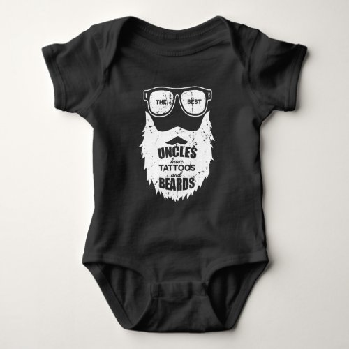 Best Uncles Beards Tattoos Husband Baby Bodysuit