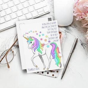 Best Unicorn I Know Personalized Birthday  Postcard