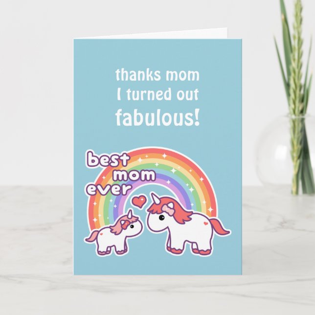 Best Unicorn Mom Card (Front)