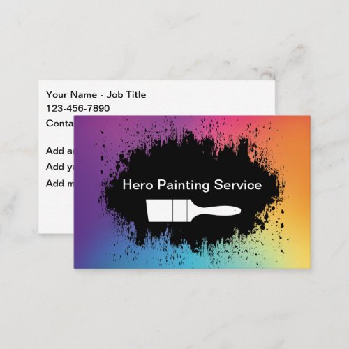 Best Unique House Painting Business Card
