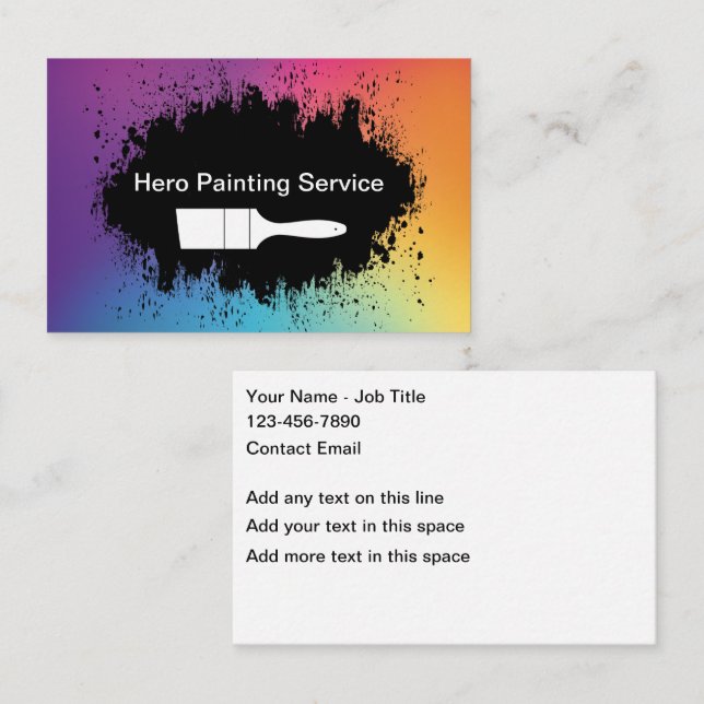 Best Unique House Painting Business Card (Front/Back)