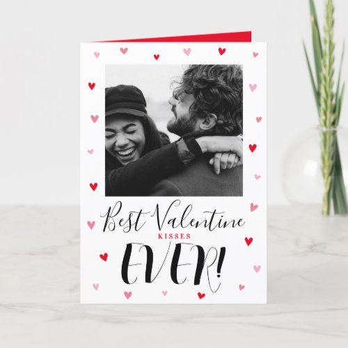 Best Valentine Kisses Ever Love Red Holiday Card