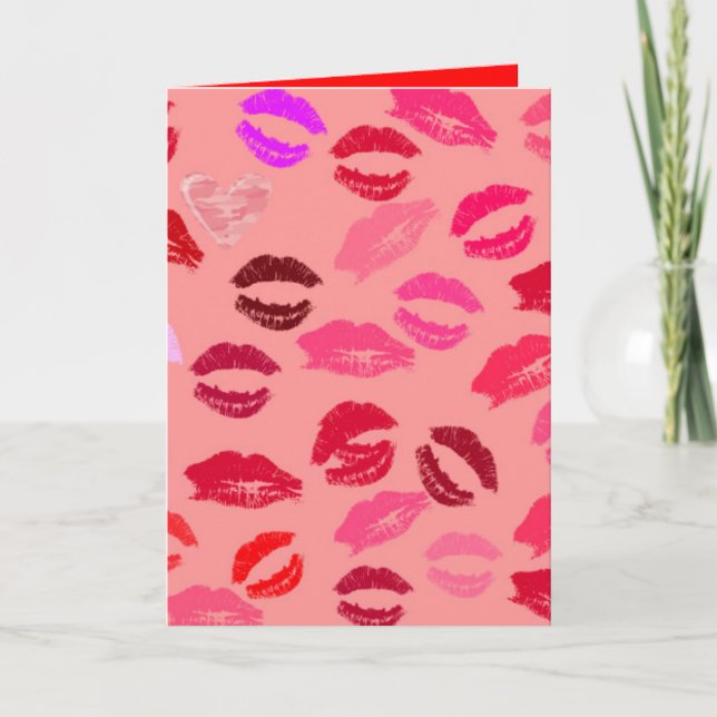 BEST VALENTINE'S DAY GREETING CARDS - KISSES LOVE (Front)