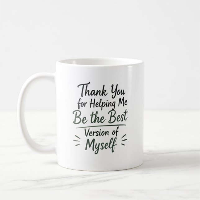 Best Version of Myself Personalized Coffee Mug (Left)