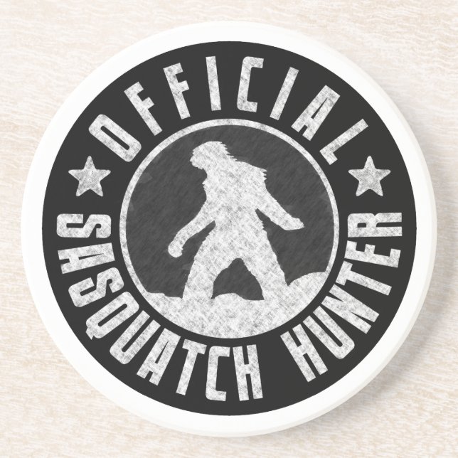 Best Version - OFFICIAL Sasquatch Hunter Design Drink Coaster (Front)