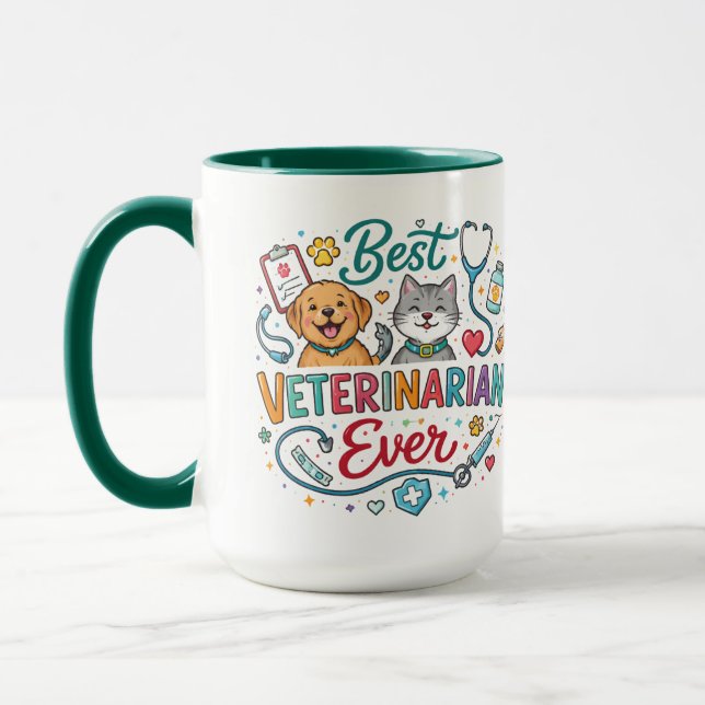 Best Veterinarian Ever | Vet Appreciation Doctor’s Mug (Left)