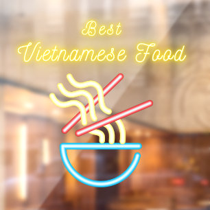 Best Vietnamese Food Pho Noodles Restaurant  Window Cling