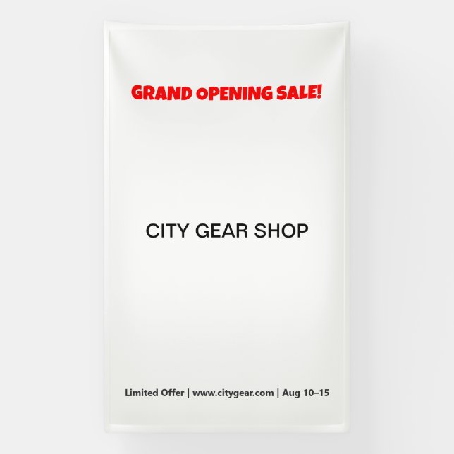 Best Vinyl Banners. Blank. Black. Big. Outdoor_P1 Banner (Vertical)