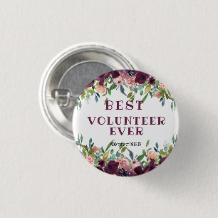 Best volunteer ever great volunteer thank you gift button