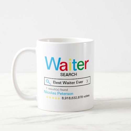 Best Waiter Ever Search engine Result With name Coffee Mug